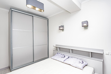 Image showing Simple white empty bedroom interior