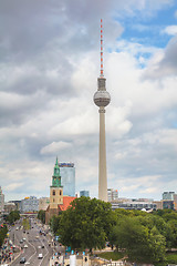 Image showing Fernsehturm (Television Tower) in Berlin