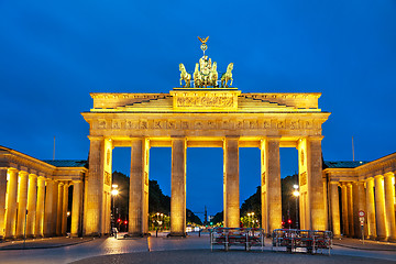 Image showing Brandenburg gate in Berlin, Germany