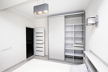 Image showing Simple white empty bedroom interior