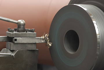 Image showing Steel lathe