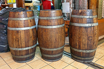 Image showing Three Old Barrels