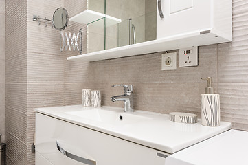 Image showing Sink in modern bathroom