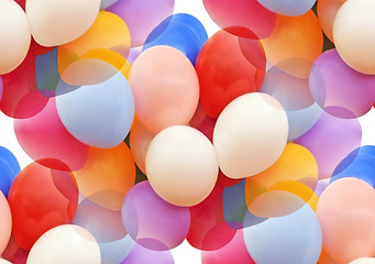 Image showing Lots of colorful balloons as seamless background