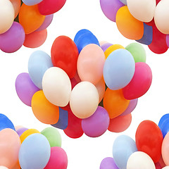 Image showing Lots of colorful balloons as seamless background