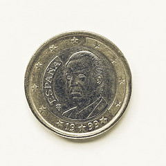 Image showing Vintage Spanish 1 Euro coin