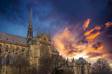 Image showing Notre Dame de Paris at Twilight