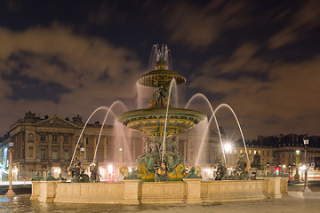 Image showing Fountain at Place de la Concorde in Paris 