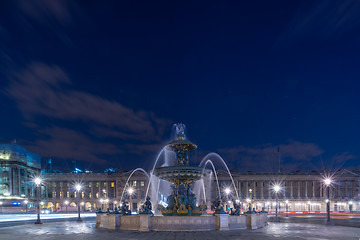 Image showing Fountain at Place de la Concorde in Paris 