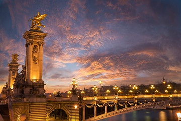 Image showing Bridge of the Alexandre III, Paris 