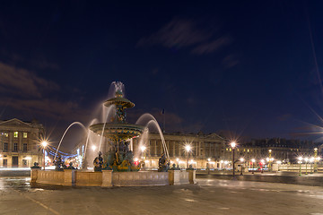 Image showing Fountain at Place de la Concorde in Paris 