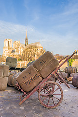 Image showing Docks of Notre Dame Cathedral in Paris 