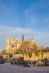 Image showing Docks of Notre Dame Cathedral in Paris 