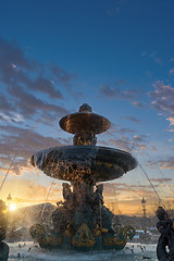 Image showing Fountain at Place de la Concord in Paris 