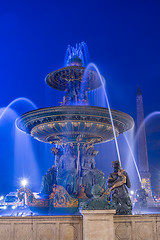 Image showing Fountain at Place de la Concorde in Paris 