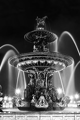 Image showing Fountain at Place de la Concorde in Paris France 