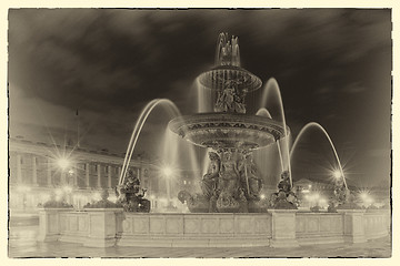 Image showing Fountain at Place de la Concorde in Paris France 