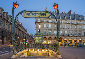 Image showing Paris Metropolitain entrance