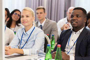 Image showing happy business team at international conference