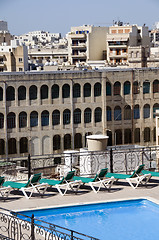 Image showing architecture rooftops hotel pool sliema malta