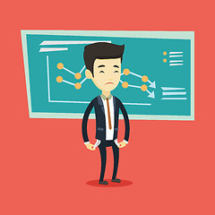 Image showing Bancrupt business man vector illustration.