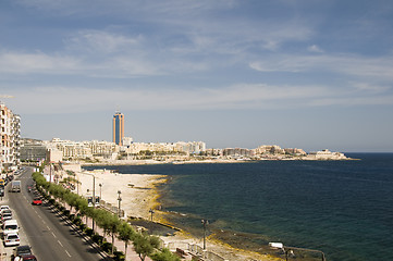 Image showing coastline view sliema malta