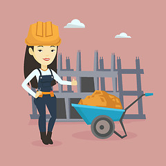 Image showing Builder giving thumb up vector illustration.