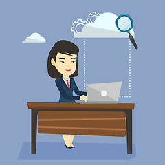 Image showing Cloud computing technology vector illustration.