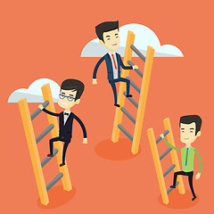 Image showing Business people climbing to success.