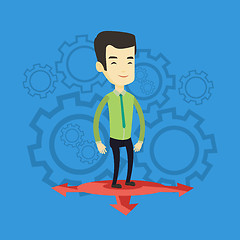 Image showing Man choosing career way vector illustration.