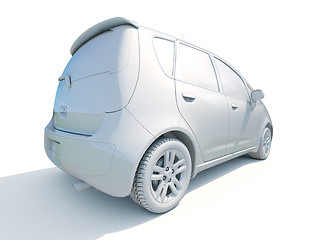 Image showing 3d Car White Blank Template