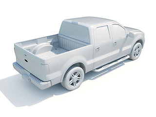 Image showing 3d Car White Blank Template