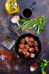 Image showing fried meatballs