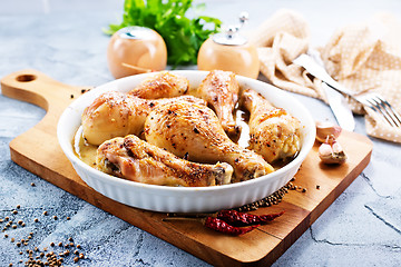 Image showing baked chicken legs