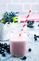 Image showing blueberry smoothie 