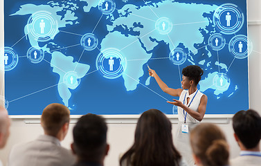 Image showing group of people at business conference or lecture