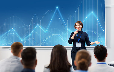 Image showing group of people at business conference or lecture