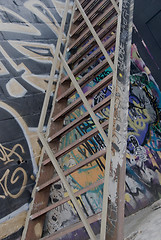 Image showing Graffiti Stair Case