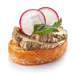 Image showing toasted bread with homemade liver pate