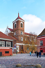 Image showing Street view of Kaunas city, Lithuania