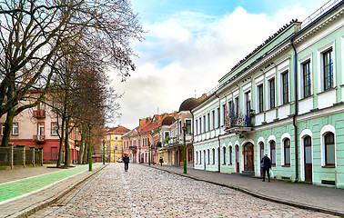 Image showing Street view of Kaunas city, Lithuania