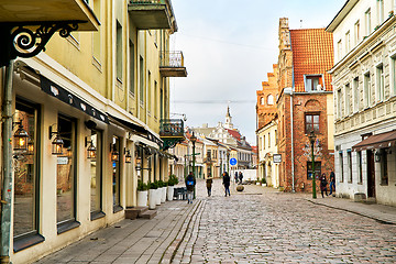 Image showing Street view of Kaunas city, Lithuania