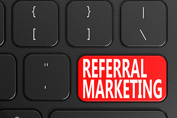 Image showing Referral Marketing on black keyboard