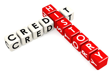 Image showing Credit history buzzword in red and white