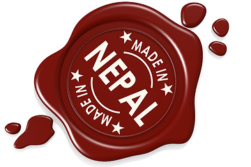 Image showing Label seal of Made in Nepal