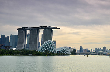 Image showing Singapore cityscape during sunset