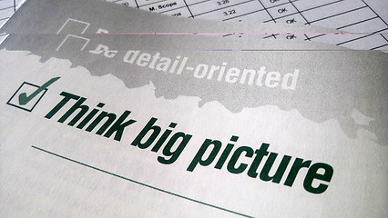 Image showing Think big picture