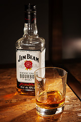 Image showing bottle of Jim Beam whisky