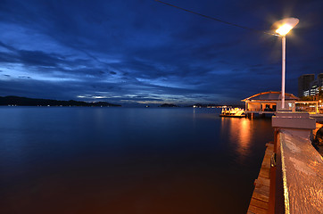 Image showing Sunset view in Kota Kinabalu, Sabah