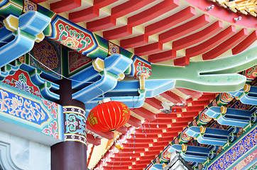 Image showing Beautiful roof of chinese temple, Kek Lok Si temple Penang